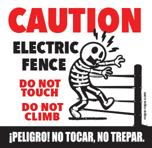 Farm Safety Meets Halloween Décor - Fence Sign