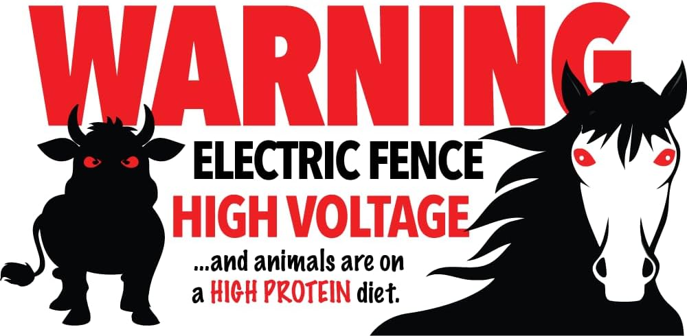 High Voltage, High Protein Warning Sign