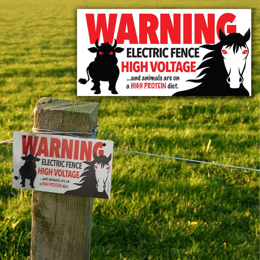 High Voltage, High Protein Warning Sign