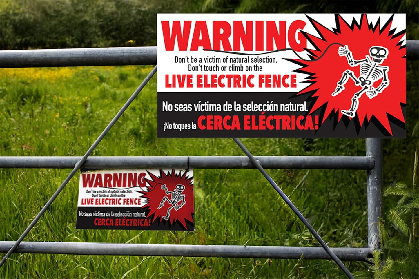 Natural Selection Electric Fence Warning Sign
